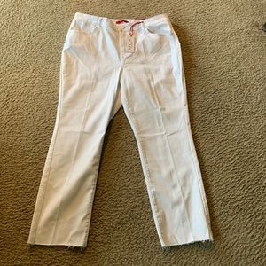 White straight jeans.